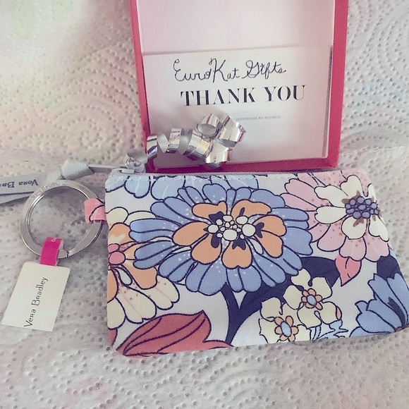 Vera Bradley ID Badge card case NEW with silver keyring can attach lanyard NWT - Picture 9 of 13